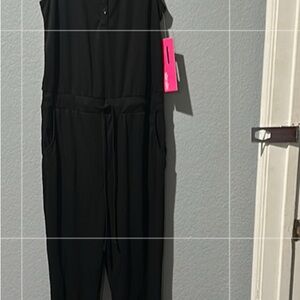 Shosho Black Fitted Jumpsuit with Tapered Legs